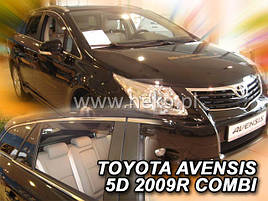 Дефлектори вікон (вітровики) Toyota Avensis 2009+ Combi (вставні, 4 шт.) (HEKO)