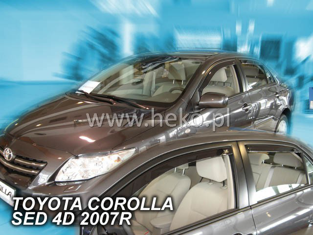 Дефлектори вікон (вітровики) Toyota Corolla 2008 -> 4шт (Heko)