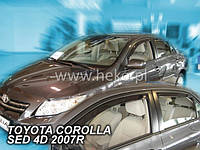 Дефлекторы окон (ветровики) Toyota Corolla 2008 -> 4шт (Heko)