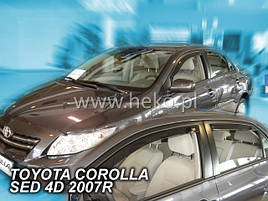Дефлектори вікон (вітровики) Toyota Corolla 2008+ (вставні, 4 шт.) (HEKO)