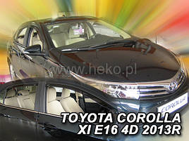 Дефлектори вікон (вітровики) Toyota Corolla E16 2013r-> 4d SEDAN 4шт (Heko)