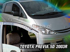 Дефлектори вікон (вітровики) Toyota Previa 2000-2005 5D 2шт (Heko)