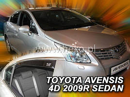 Дефлектори вікон (вітровики) Toyota Avensis 2009+ Sedan (вставні, 4 шт.) (HEKO)