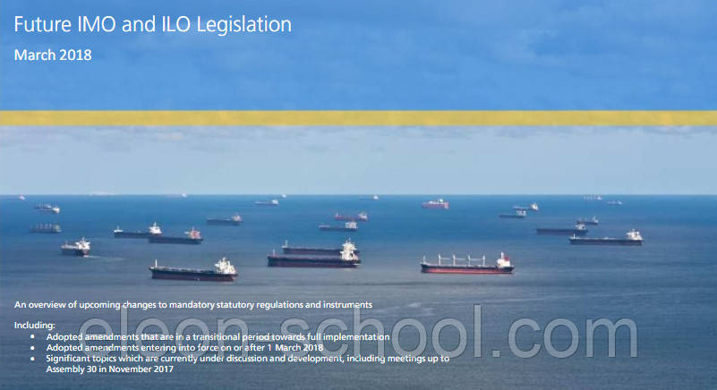 Future IMO Legislation - released on March 2018