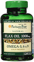 Flax Oil 1000 мг Puritan's Pride, 120 капсул