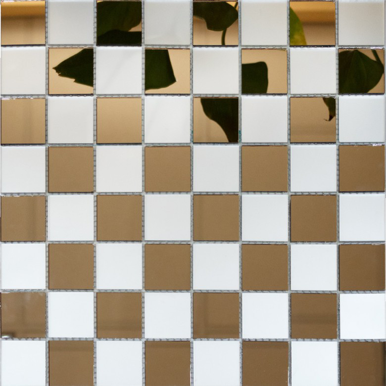 Дзеркальна мозаїка шахівка бронза Vivacer ZM-04, фото 1