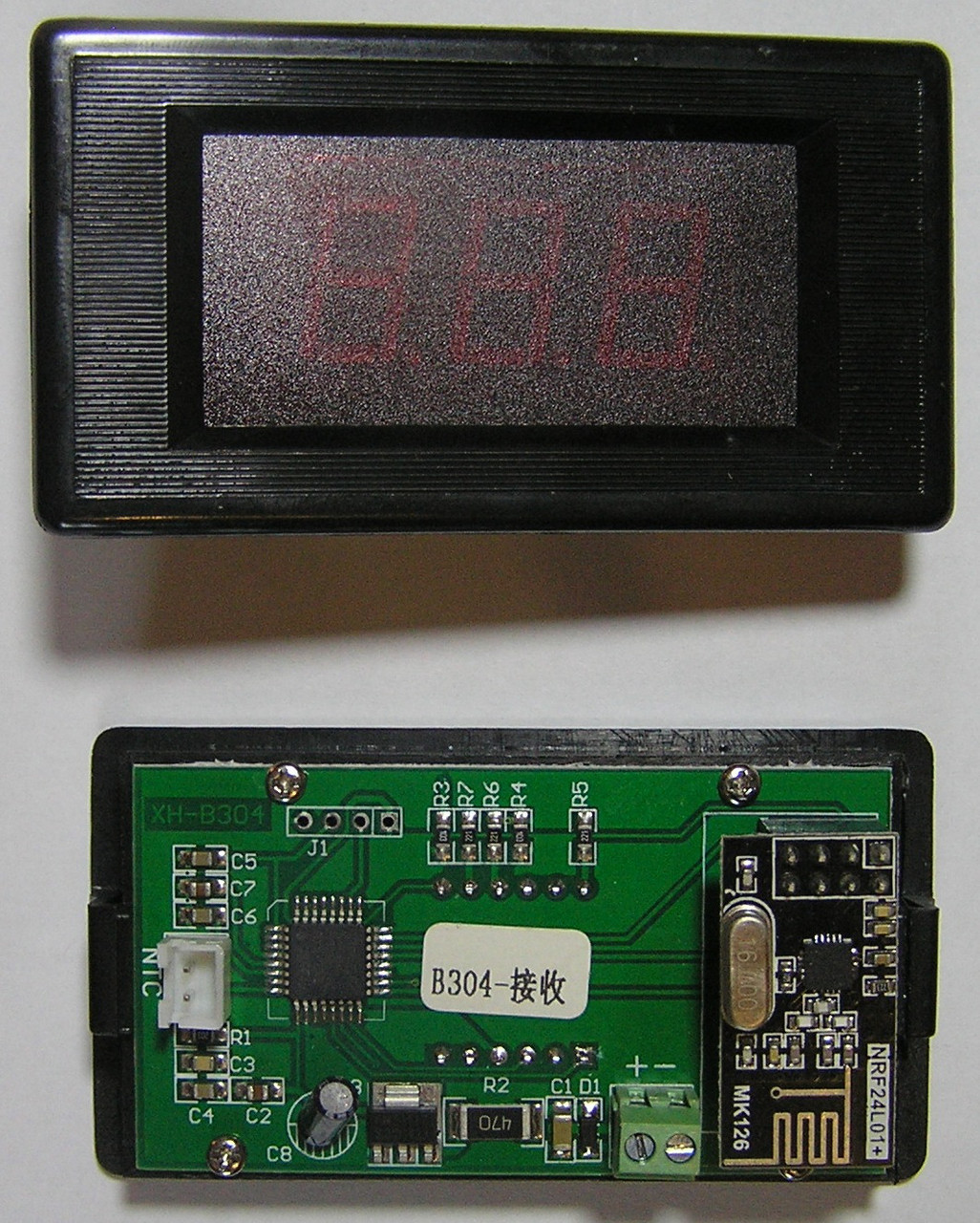 Термометр бездротовий XH-B304 з двома екранами (червоні цифри) 12 V