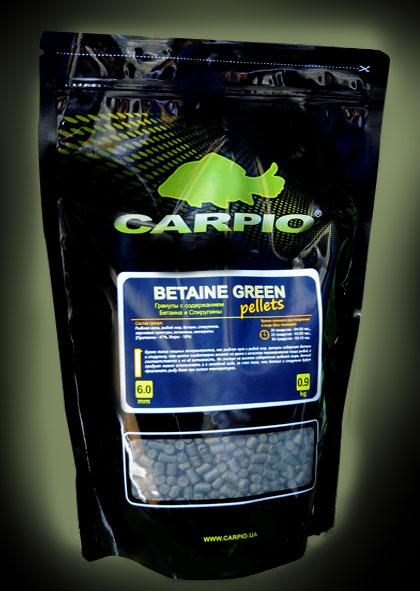 Пелети Carpio Betaine Green, О6мм, 0.9 кг