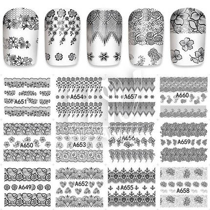 Слайдер дизайн на водній основі набір А649-А660, фото 1