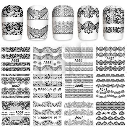 Слайдер дизайн на водній основі набір А661-А672, фото 1