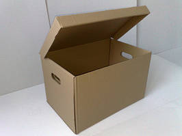 Картонні коробки. Коробки для переїзду. Бурі. 480х325х300, обсяг 47 літрів