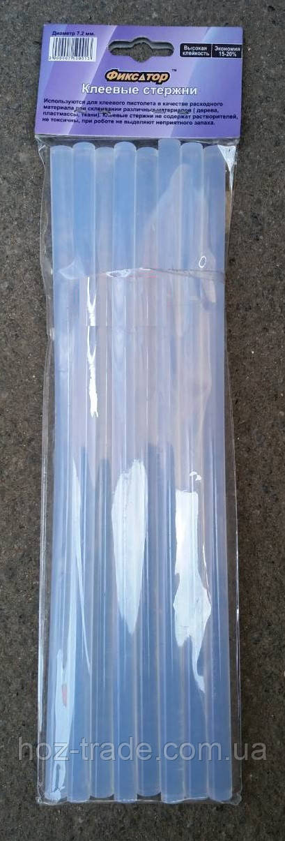 Клейові стрижні "Фіксатор" 7.2 мм тонкі 8 шт.