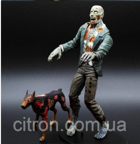 Фігурка Зомбі із собакою з Resident Evil 18 см. У коробці Фірма NECA