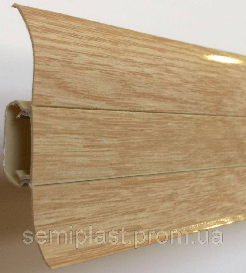 Плінтус ПВХ з коробом Ясен (279) 60х23х2500 мм Decoplast