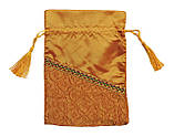 Мішечок для карт Таро, сатин з малюнком, помаранчевий колір ( 13,5х19,5см ), фото 3