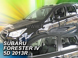 Дефлектори вікон (вітровики) Subaru Forester 2013+ (вставні, 4 шт.) (HEKO)