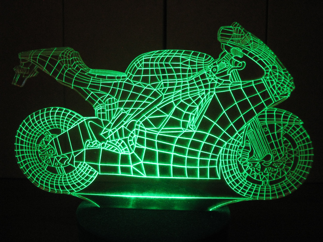 3d-світильник Мотоцикл, 3д-нічник, кілька підсвічувань (на пульті), фото 1