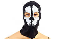 Подшлемник балаклава-маска Скелет Ghost (коттон, черный)