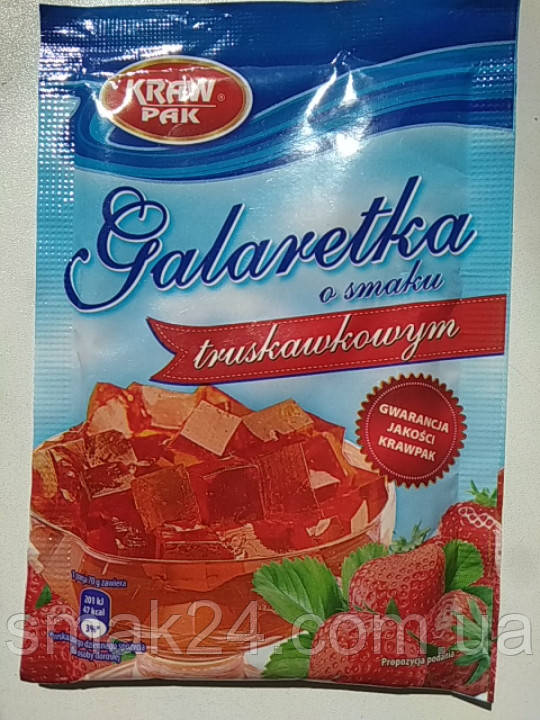 Желе (Galaretka) зі смаком полуниці Kraw Pak Польща 70г