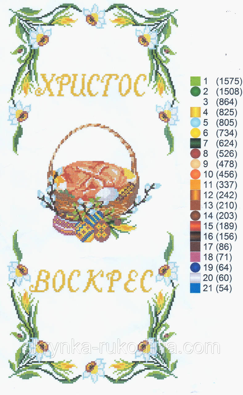 Рушник великодній для вишивки