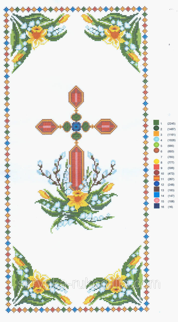 Рушник великодній для вишивки бісером
