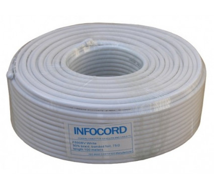 Кабель коаксіальний Infocord F690BV white (100м)