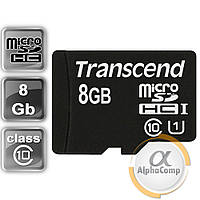 Картка пам'яті microSD 8Gb Transcend class 10 (TS8GUSDC10)