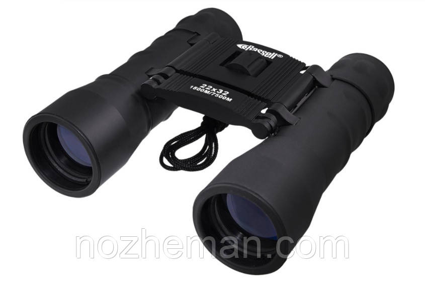 Бінокль 22x32 - Bassell (Чорний), компактний підійде для турпоходів і натуралістів