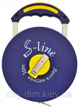 Стрічка вимірювальна з ручкою, скловолокно, 50м/13 (15-381)