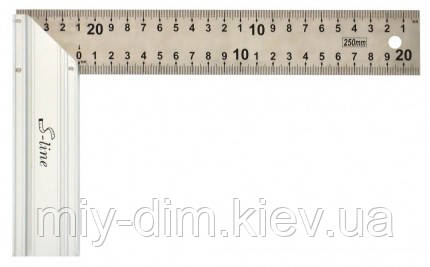 Кутник нержавіючий з алюмінієвою ручкою, 300мм (15-513)