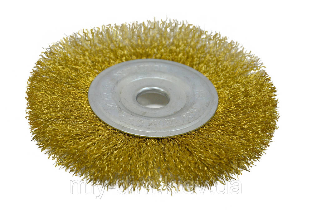 Щітка-крацовка дискова латунна 150мм SPITCE (18-054)