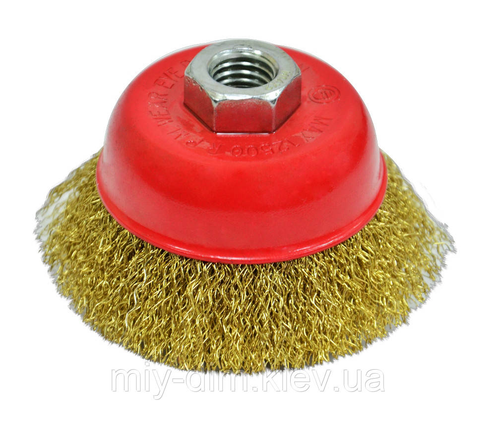 Щітка-крацовка "Чашка" латунна,100мм S (18-092)