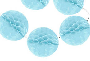 Розтяжка 12 кульок d=10см 4м двоколірна, блакитна ООПТ