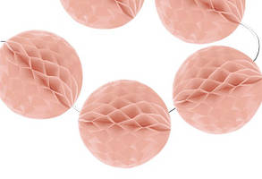 Розтяжка 12 кульок d=10см 4м двоколірна, рожева ООПТ