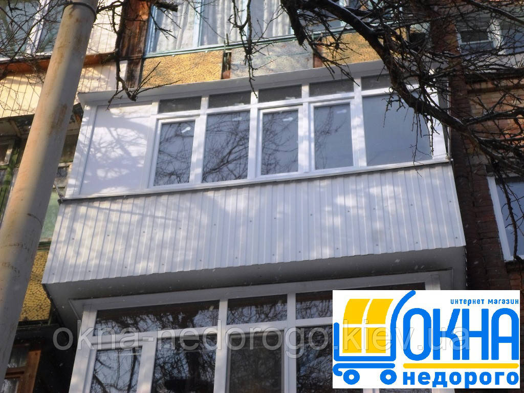 Обшивка балконов профнастилом снаружи - фото 1 - id-p98073736
