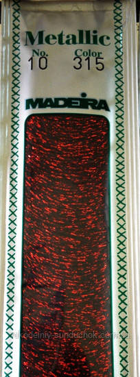 315 Madeira Metallic Perle №10, 2-х слойні, спіраль 20м., фото 1
