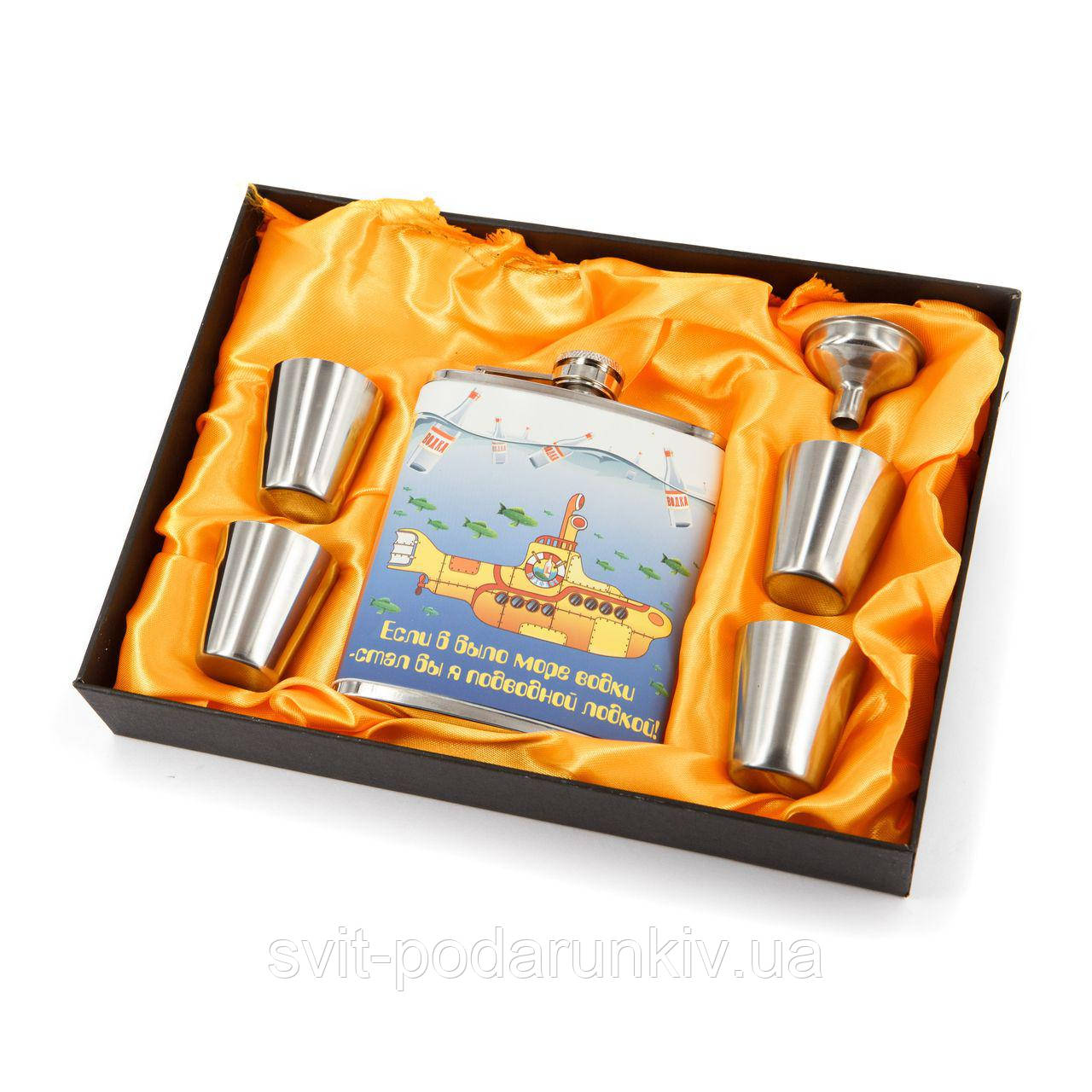 Фляга з рюмками 4 шт лійка A134-4, фото 1