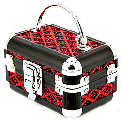 Скринька для прикрас чорно-червоний ромб 8139-1