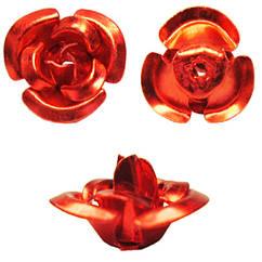 Набір 20 штук Паєтки Троянди Об'ємні Червоного Кольору, Фурнітура для Біжутерії, для Рукоділля