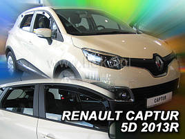 Дефлектори вікон (вітровики) Renault CAPTUR 2013+ 5D (вставні, 4 шт.) (HEKO)