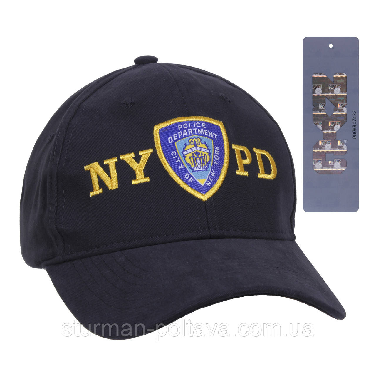 Бейсболка чоловіча поліція ліцензійна Вишвка "NYPD" з шевроном Rotcho США