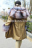 Хутряна куртка-парка з італійською плащівкою, фото 4