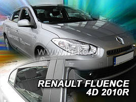 Дефлектори вікон (вітровики) Renault Fluence 2009 4шт (Heko)