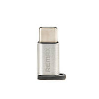 OTG перехідник Remax Feliz RA-USB1 microUSB(F) to Type C(M), silver