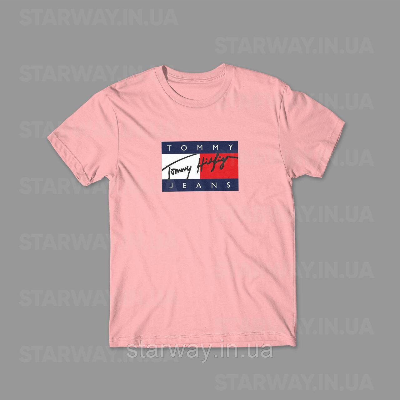 Рожева футболка томмі хілфігер