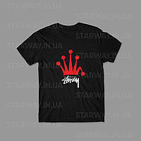 Cтильна футболка stussy crown logo