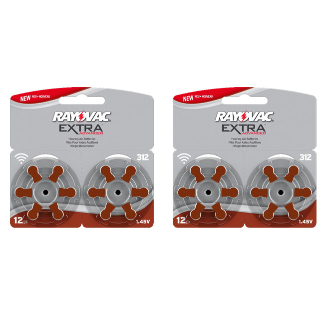 Батарейки для слухових апаратів Rayovac EXTRA 312 (24 шт.)