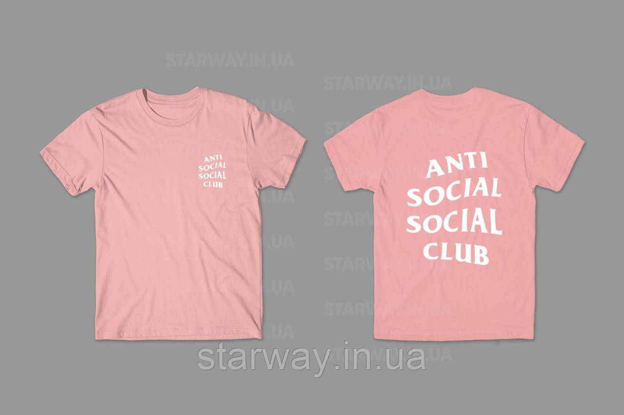 Футболка рожева Anti Social Social Club ASSC logo