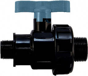 Кран із різзю, зовнішня 1/2"/зовнішня 1/2"