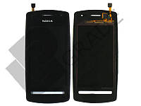 Тачскрин сенсор Nokia 600 чорний у рамці